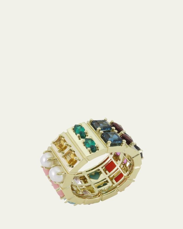 L'ego Spin Cigar Band with Gemstones